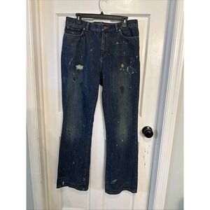 Ralph Lauren Paint Splatter Bootcut Boyfriend‎ Jeans Women's Size 12